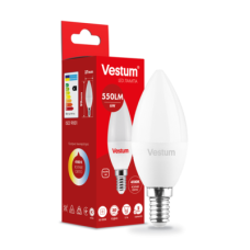 Світлодіодна лампа Vestum C37 6W 4100K 220V E14 1-VS-1303